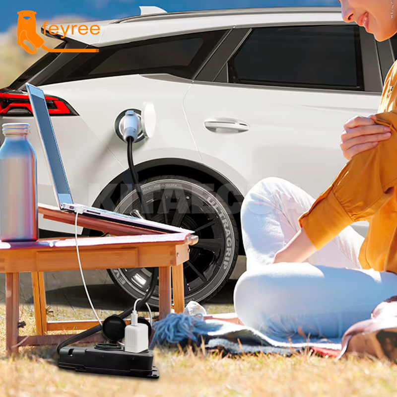 Розрядний кабель (розрядник V2L/V2H/V2G) 3.5 кВт 5м для європейського електромобіля FEYREE (DC-FT2) - 3