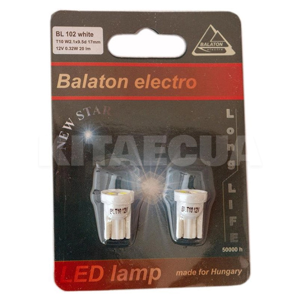 LED лампа для авто BL-102 T10 0.32W (комплект) BALATON (131210)