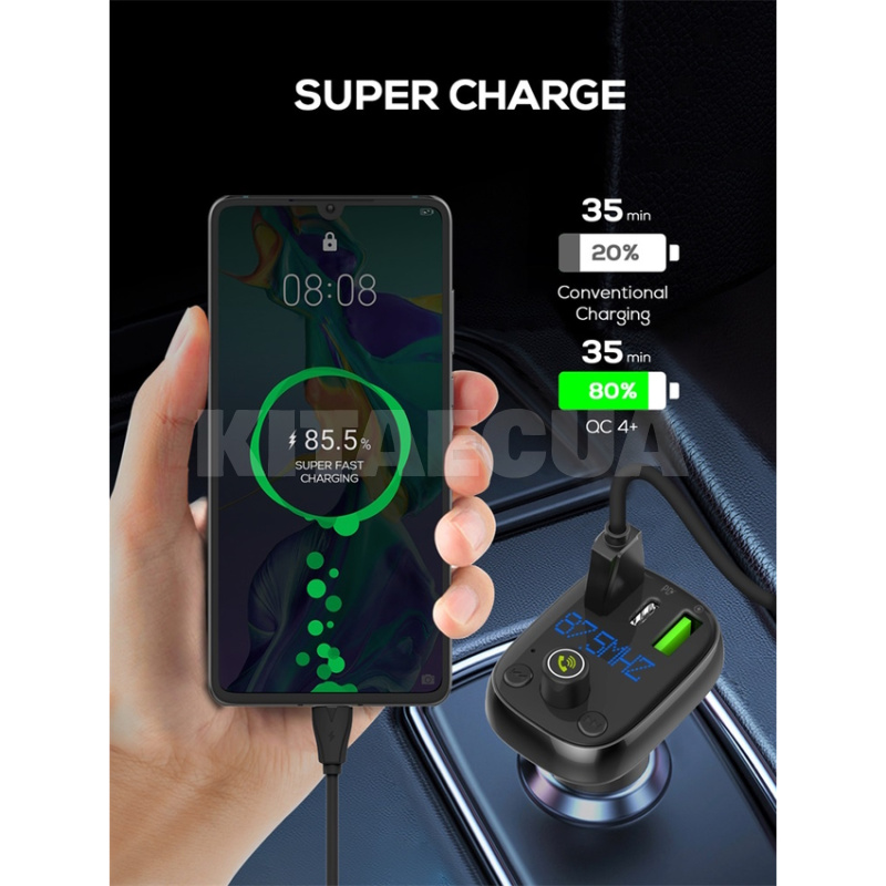 ФМ модулятор C2 с Bluetooth CHAROME (6974324910267) - 2