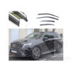 Дефлектори вікон (Вітровики) з нержавіючої сталі 3D на Mercedes GLE (2012-2019) 4 шт. FLY (BBZGE1223-W/S)