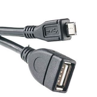 Кабель USB microUSB AF 0.1м чорний PowerPlant