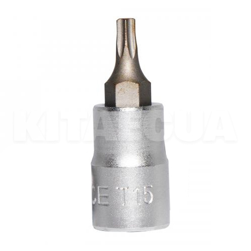 Головка торцева з 6-променевою насадкою (з отвором) T-15H 1/4" 32 мм FORCE (FOR 3273215)