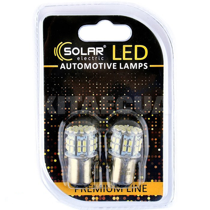 LED лампа для авто Premium Line BAY15d 6500K (комплект) Solar (SL1386)
