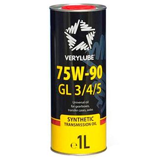 Масло трансмиссионное синтетическое 1л 75W-90 Verylube