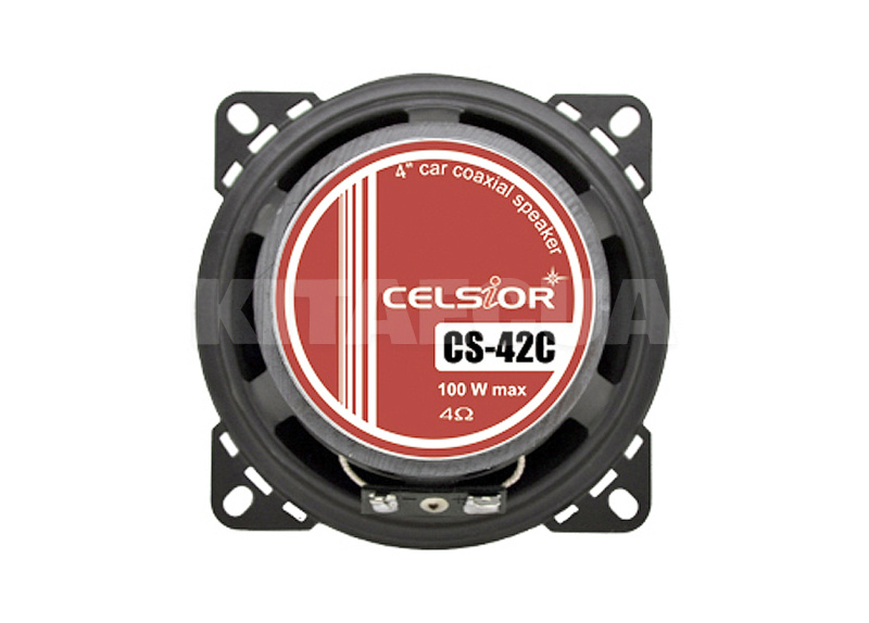 Динаміки коаксіальні 2-х смугові круглі 4 " (10 см) чорний 100втcarbon (2 шт) Celsior (CS-42C) - 2