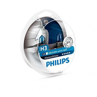 Галогенні лампи H3 55W 12V Diamond Vision комплект PHILIPS