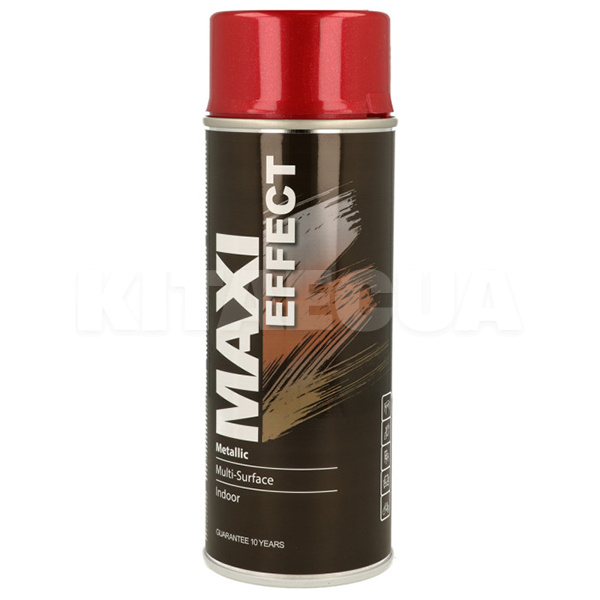 Фарба-емаль металік 400мл червона MAXI COLOR (MX0023-MAXI-COLOR)