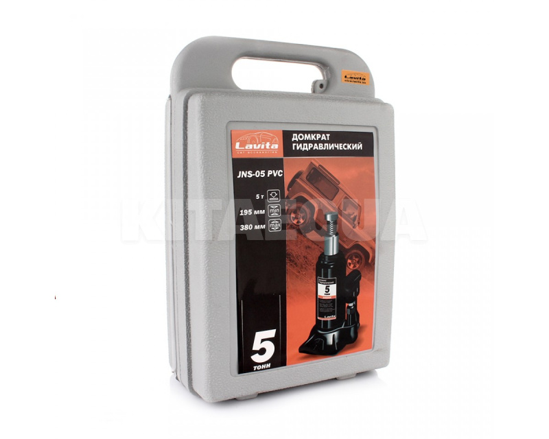 Домкрат гідравлічний пляшковий до 5т (195-380 мм) з пластиковим кейсом LAVITA (LA JNS-05PVC) - 2