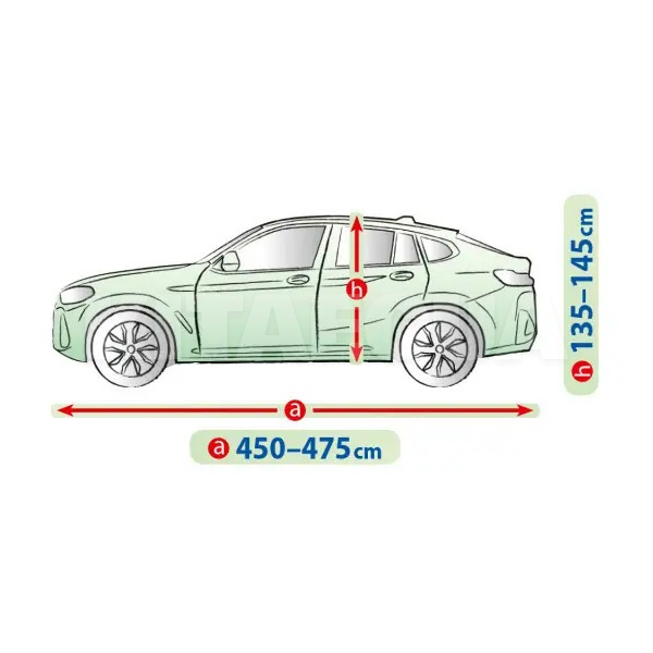 Тент на авто Mobile Garag L 475х148х145 см джип/мінівен Kegel-Blazusiak (5-4126-248-3020) - 4
