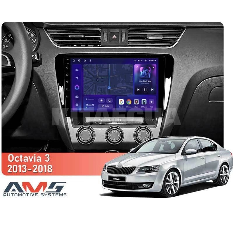 Штатна магнітола MOSS M3 4+32 ГБ 10" Skoda Octavia 3 A7 2013-2018 (A) AMS (50883) - 2