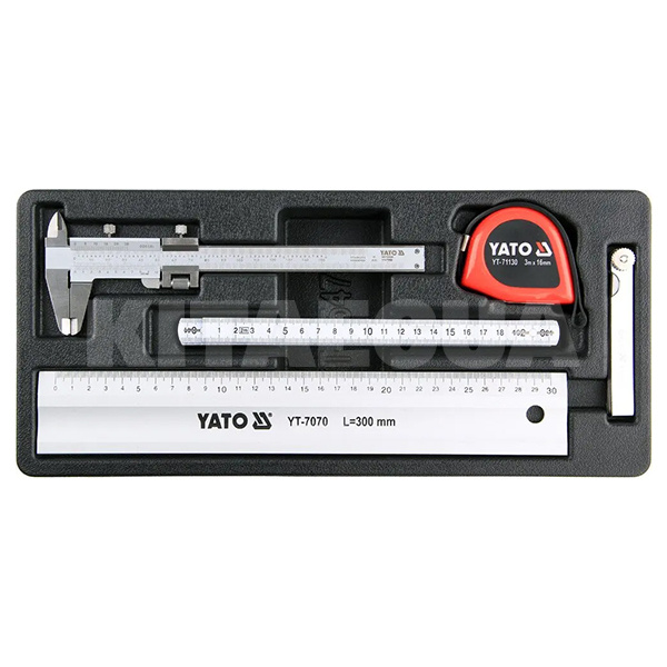 Набор измерительного инструмента 5 предметов в ложементе YATO (YT-55474)