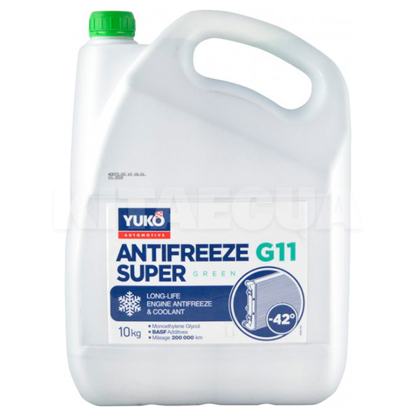 Антифриз зелений 10л G11 -40 °C Super Yuko (4820070244373)