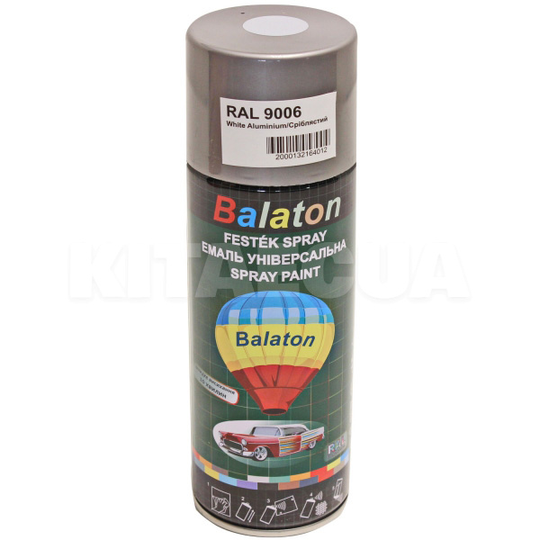 Фарба матова 400мл срібляста BALATON (RAL9006)