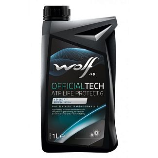 Масло трансмиссионное синтетическое 1л ATF Officialtech Life Protect 6 WOLF