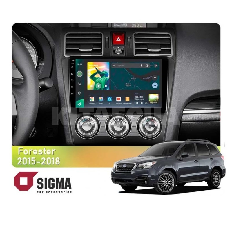 Штатна магнітола X9232 2+32 Gb 9" Subaru Forester SJ 2015-2018 SIGMA4car (33774)