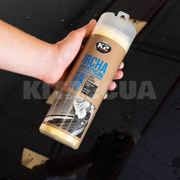 Искусственная замшевая тряпка для авто Synthetic Chamois 43х66см универсальная K2 (M405) - 4