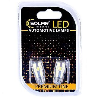 LED лампа для авто Premium Line W2.1x9.5d 6500K (комплект) Solar