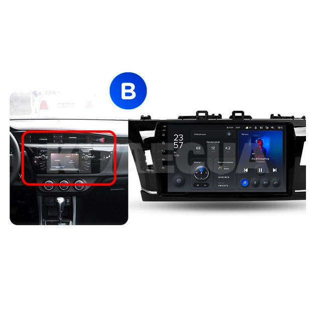 Штатная магнитола X1 2+32Gb 10" Toyota Corolla 11 2012-2016 (B) Teyes (26883) - 2