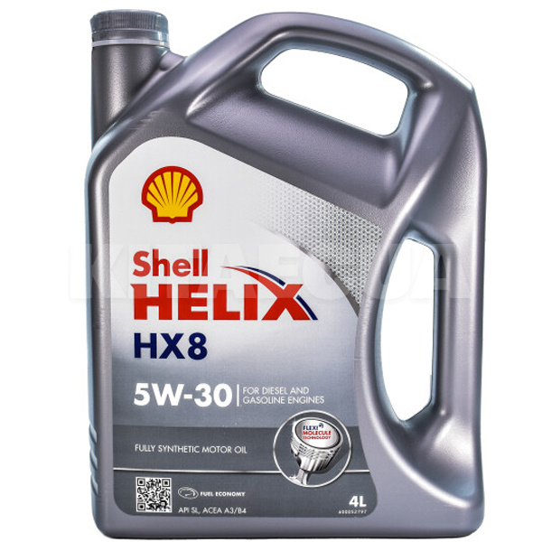 Масло моторное синтетическое 4л 5W-30 Helix HX8 Synthetic SHELL (550040542-SHELL)