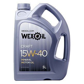 Масло моторное минеральное 5л 15W-40 Craft WEXOIL