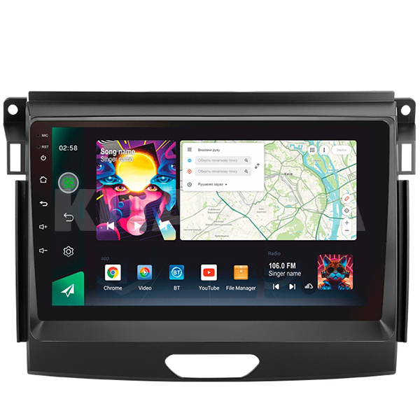 Штатная магнитола PRO 9464 4+64 Gb 9" Ford Ranger P703 2015-2022 SIGMA4car (39577)