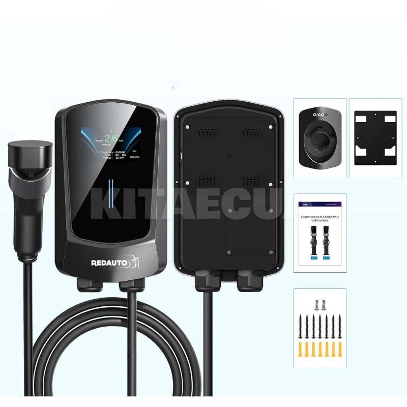 Зарядка для электромобиля 11 кВт 16А 3-фазы Type 2 (европейское авто) Wall Station Q6 REDAUTO (R6-11-T2)