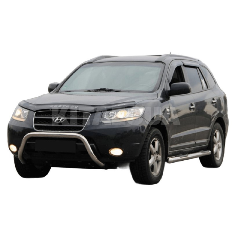 Кенгурятник WT007 Hyundai Santa Fe 2 2006-2012 нержавеющая сталь CAN (dug74275) - 3