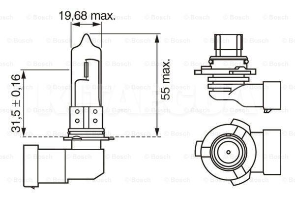 Галогенна лампа HB3 60W 12V Eco Bosch (BO 1987302807) - 2