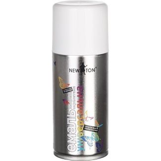 Краска-эмаль универсальная матовая 150мл белая NEW TON