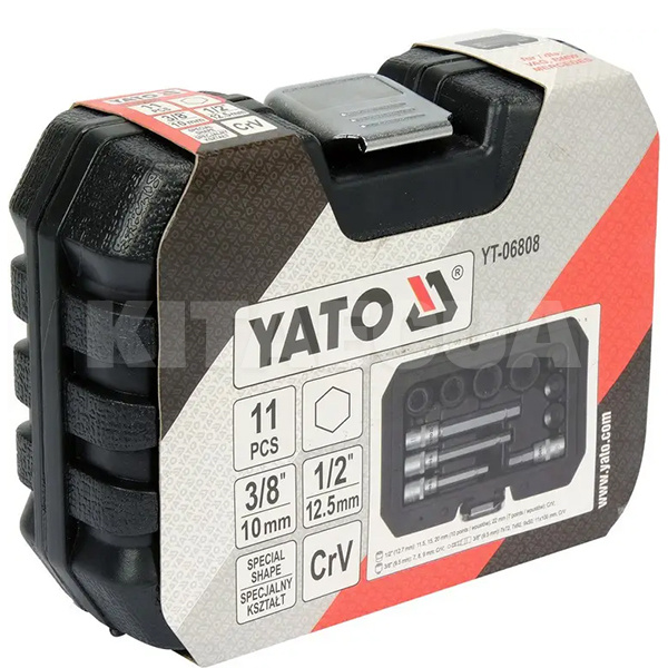 Набор для тормозных суппортов 3/8" 1/2" 11 предметов YATO (YT-06808) - 2