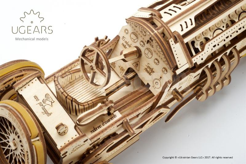 Механическая модель "Спорткар U-9 Гран-при" UGEARS (70044) - 9