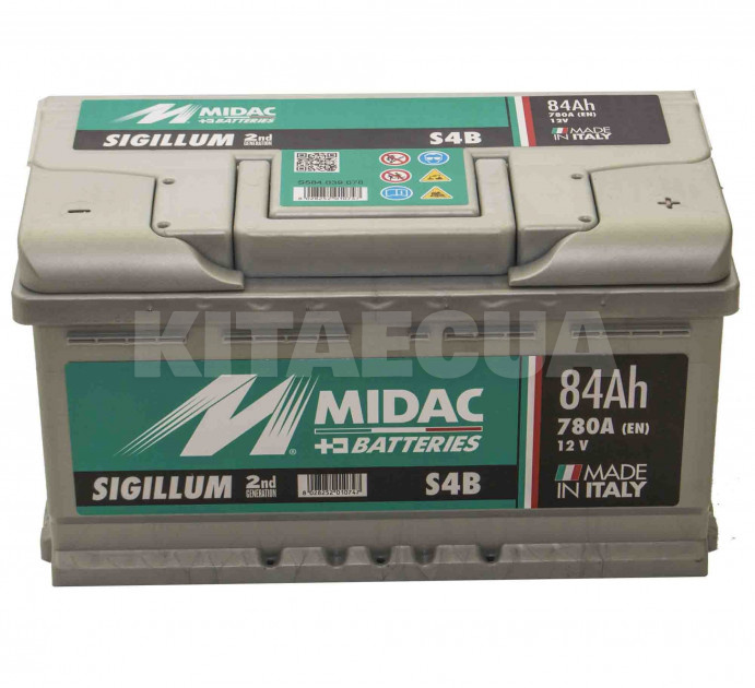 Аккумулятор автомобильный 84Ач 780А "+" справа MIDAC (S584.039.078) - 3