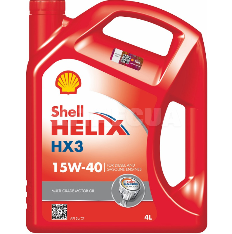 Масло моторное минеральное 4л 15W-40 Helix HX3 SHELL (124825)