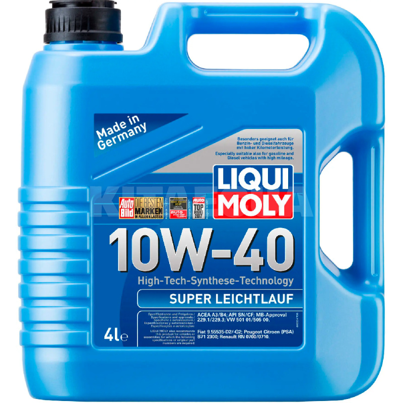 Масло моторне напівсинтетичне 4л 10W-40 Super Leichtlauf LIQUI MOLY (9504)