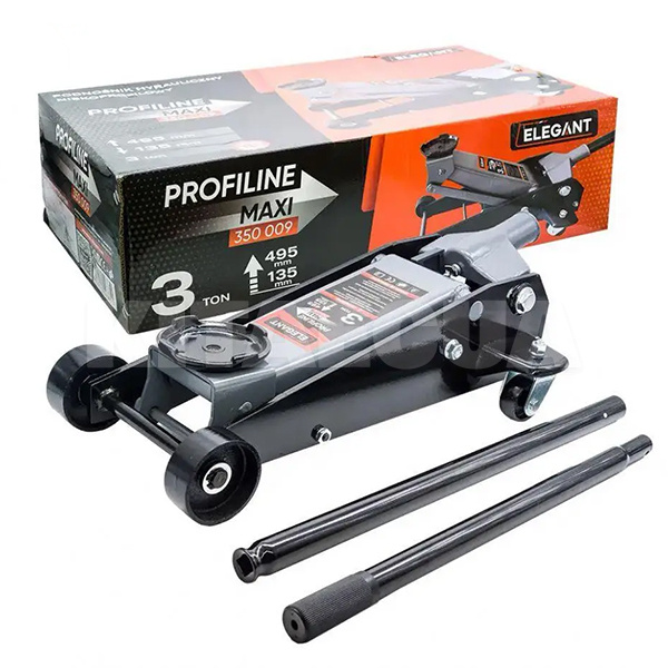 Домкрат гідравлічний підкатний до 3т (135мм-495мм) EL 350 009 ELEGANT (109814-ELEGANT)