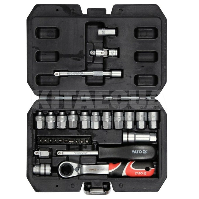 Набор головок торцевых 1/4" 29 предметов YATO (YT-38650-YATO)