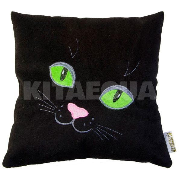 Подушка в машину декоративна "Котячі очі" чорна Tigres (ПД-0046)