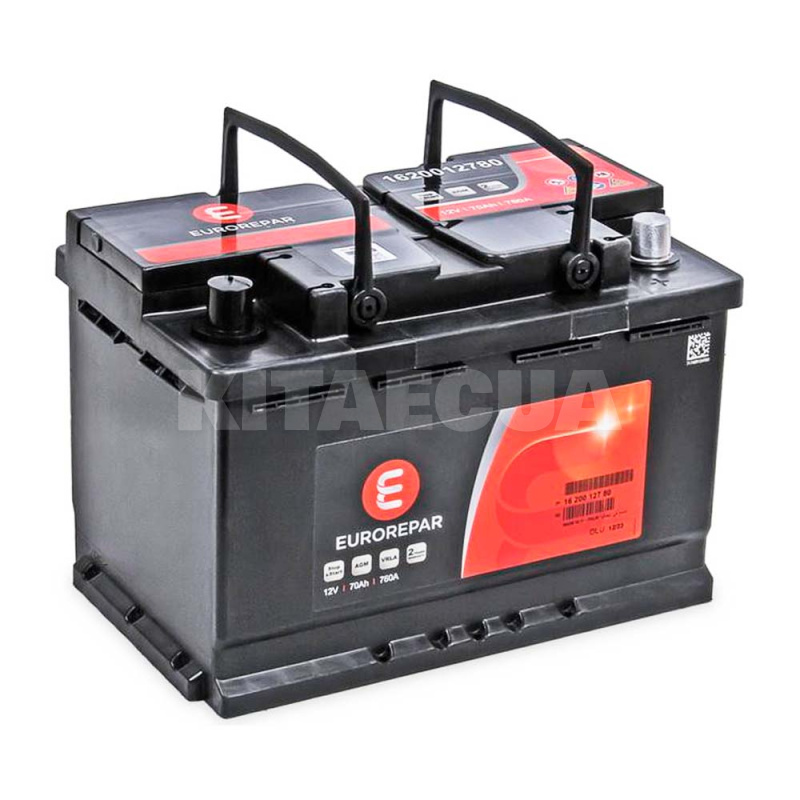 Акумулятор автомобільний 70Ач 760А "+" праворуч EUROREPAR (1620012780)