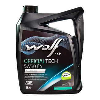 Масло моторное синтетическое 5л 5W-30 Officialtech C4 WOLF