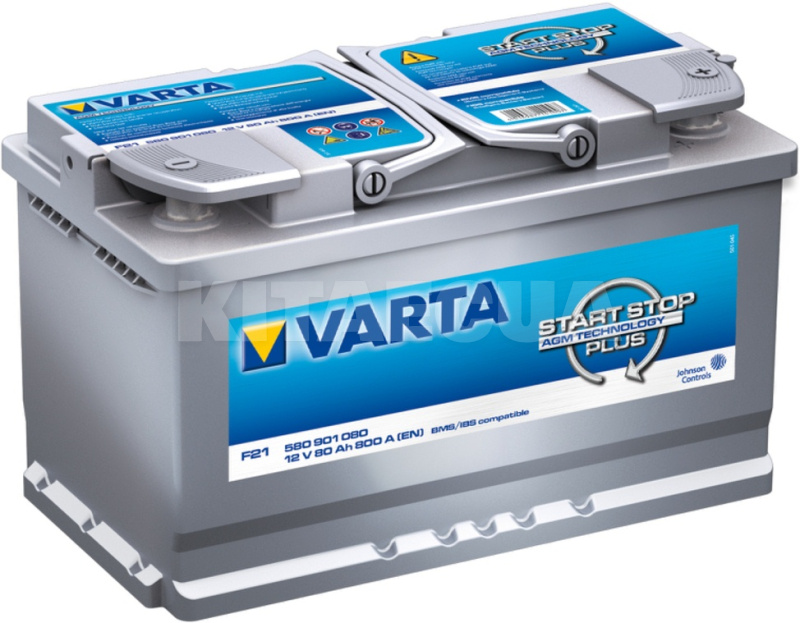 Аккумулятор автомобильный 80Ач 800А "+" справа VARTA (VT 580901S)