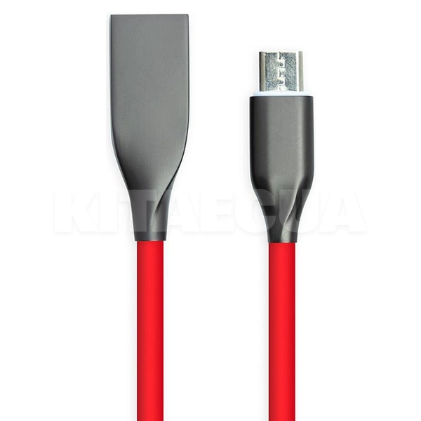 Кабель USB microUSB 2.4А 2м червоний PowerPlant (CA911370)