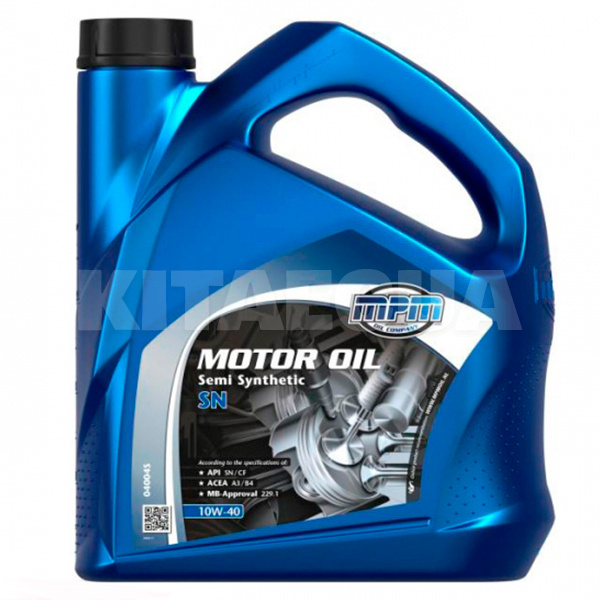 Масло моторне Напівсинтетичне 4л 10W-40 SN MPM (MPM 04004S)