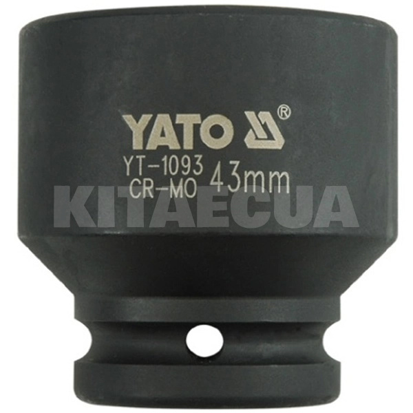 Головка торцева ударна 6-гранна 43 мм 3/4" 57 мм YATO (YT-1093)
