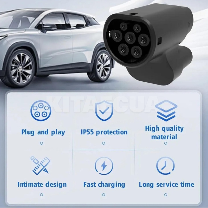 Перехідник 250 кВт 250А CCS2/Type 2 (станція) - TYPE Tesla (американське авто) Ipengen (P-CS2TSEU) - 3
