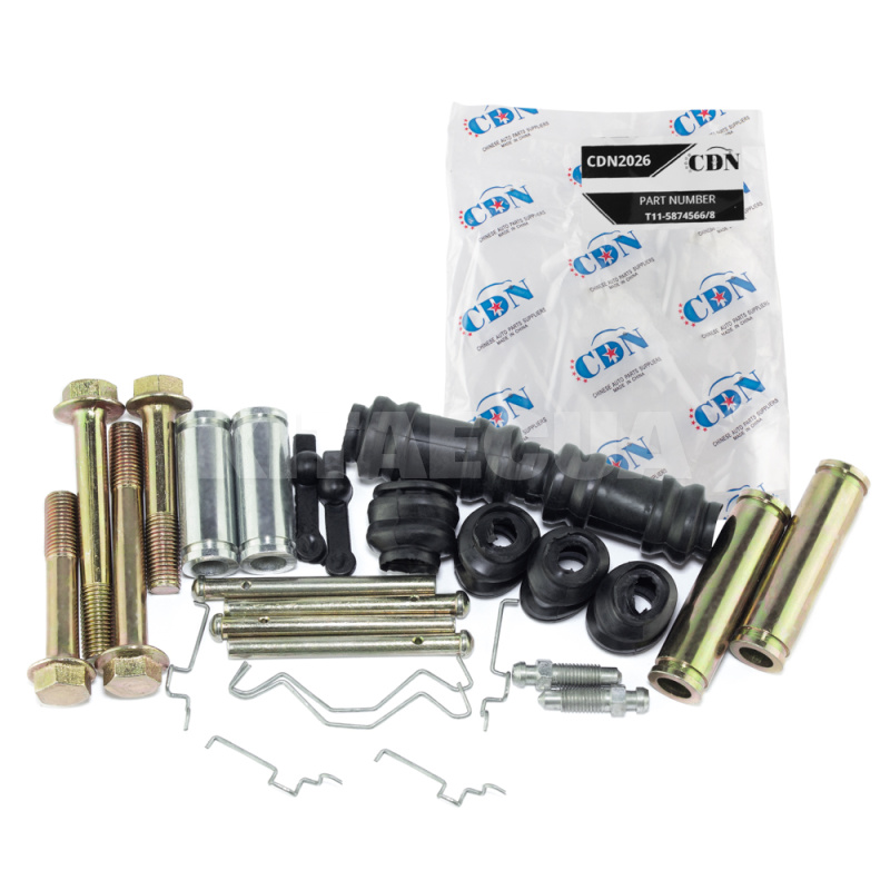 Ремкомплект суппорта заднего L+R 2 колеса (направляющие + пыльники) CDN на TIGGO 2.0-2.4 (T11-3502050/T11-3502-NP)