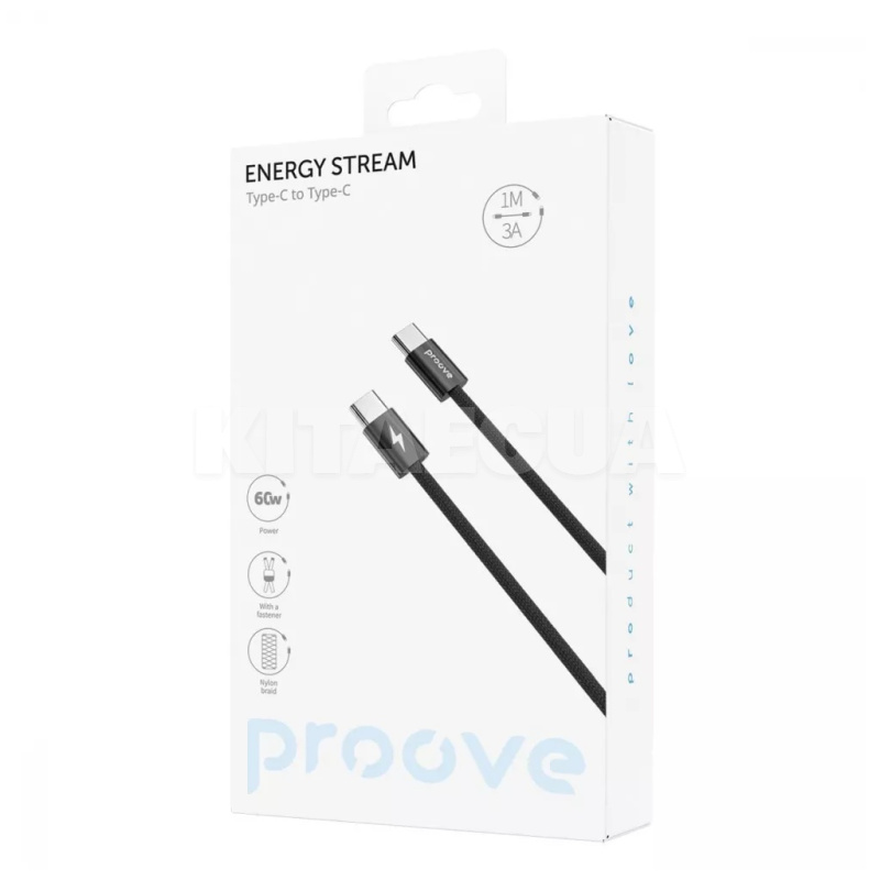 Кабель Type-C Type-C 60W 1м Energy Stream белый PROOVE (557470003) - 3