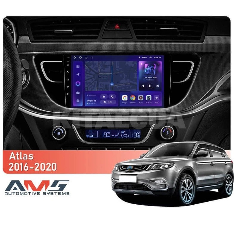 Штатна магнітола MOSS M3 4+32 ГБ 9" Geely Atlas NL-3 2016-2020 AMS (49922) - 2