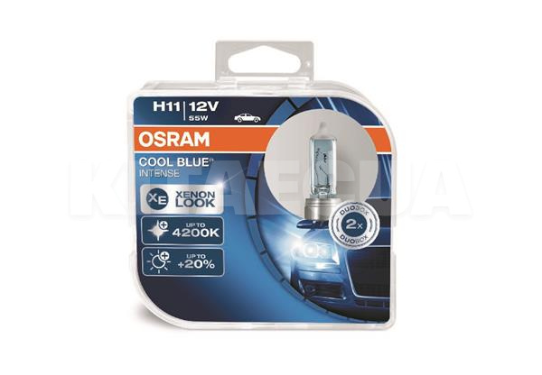 Галогеновая лампа H11 12V 55W Cool Blue +20% (компл.) Osram (OS 64211 CBI_DUOBOX) - 4