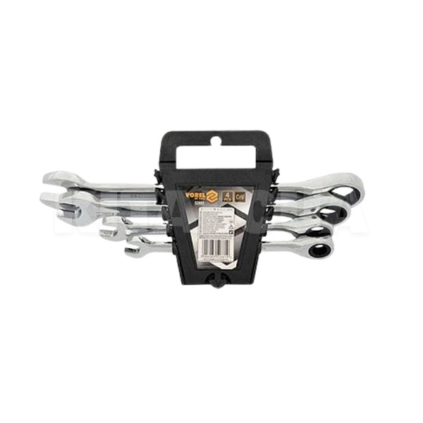 Набор ключей комбинированных трещеточных 4 предмета 10-19 мм VOREL (52661)