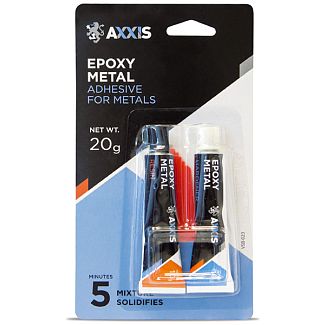 Клей двухкомпонентный эпоксидный Epoxy Metal 20г AXXIS